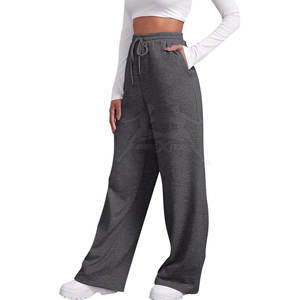 Pantalon de survêtement décontracté avec ton solide et tenue confortable au quotidien Pantalon de survêtement en coton de qualité supérieure pour femmes - Product Image 3