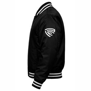 Veste de baseball universitaire pour hommes Vêtements de sport Satin Polyester Retro Zip Vêtements d'extérieur décontractés - Product Image 4