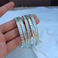 925 argent Sterling plaqué 4 ensemble coeur flèche Texture Vintage Bracelet fait main pour les femmes bijoux de mode fournisseurs en gros