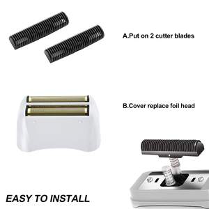 2 Paquetes de Repuesto de Láminas y Cuchillas para Afeitadora Eléctrica, Diseño de Doble Cuchilla para Uso Facial, Color Dorado - Product Image 5