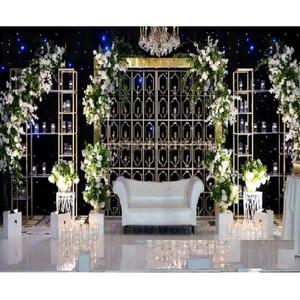Gran recepción noche escenario vela decoración de pared brillante nuevo estilo recepción escenario estilo único vela pared para escenario de boda - Product Image 1