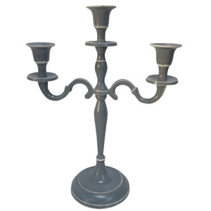 แท่นเทียนอลูมิเนียมสำหรับตกแต่งบนโต๊ะเชิงเทียนชุบเงินเงา3อันเชิงเทียนขนาดใหญ่สำหรับตกแต่งคริสต์มาสในบ้าน - Product Image 6