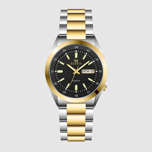 Montre à quartz haut de gamme pour homme, boîtier en acier inoxydable, logo de marque personnalisé - Product Image 1