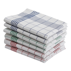 Serviettes 100% coton de haute qualité avec bandes vintage multicolores personnalisables pour la cuisine et l'avion - Product Image 3