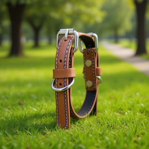 Raised Center Design PU Dog <b>Collar</b> for <b>Pets</b> - Product Image 3
