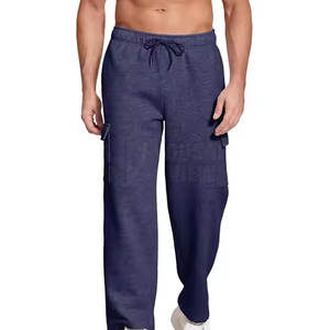 Regular Fit Customized Logo Printing High Waist Lightweight Casual Men's <b>Drawstring</b> Straight <b>Trousers</b> Wholesale - Product Image 1