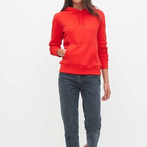 Sweats à capuche personnalisés pour femmes en gros de haute qualité couleurs unies sweats à capuche respirants surdimensionnés pour la mode féminine 2026 - Product Image 1