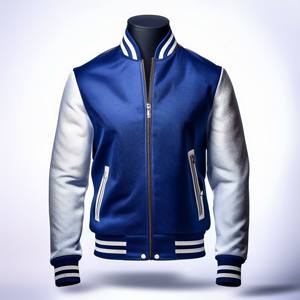 Chaqueta de Béisbol Varsity de Lona Personalizada para Hombre, con Logotipo Frontal, Estilo Urbano, para Hombre y Mujer, Venta al Por Mayor - Product Image 4