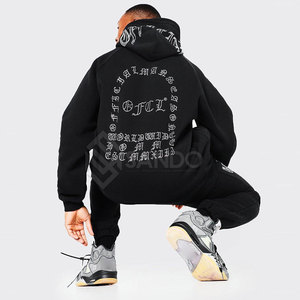 ชุดวอร์มผู้ชายคุณภาพสูง ระบายอากาศได้ดี ประดับด้วยคริสตัล สำหรับฤดูหนาว พร้อมบริการออกแบบและโลโก้ตามสั่ง - ตัวเลือกฉลากส่วนตัว - Product Image 3