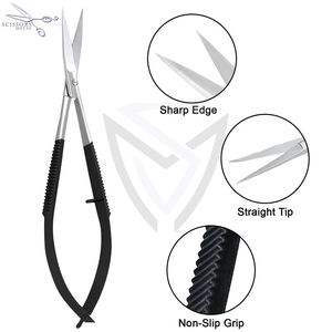 Tijeras de Acero Inoxidable con Resorte, Nuevas Tijeras de Alta Calidad con Resorte, Tijeras para Cutículas - Product Image 4