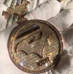 Moissanite VVS diamante estilo Hip Hop colgante chapado en oro diamante fino colgantes para fiesta para hombres 925 plata esterlina - Product Image 1