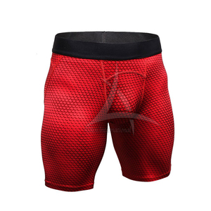 กางเกงขาสั้นผ้าสแปนเด็กซ์/ โพลีเอสเตอร์สำหรับผู้ชายพิมพ์โลโก้ได้ตามต้องการแห้งเร็ว - Product Image 4