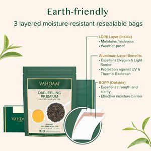 VAHDAM, Thé Darjeeling de première récolte - 50 tasses (3,53 oz) - Product Image 4