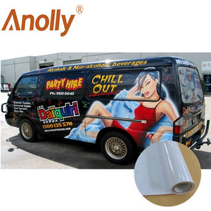 Rouleau de vinyle auto-adhésif en PVC à colle <span class=keywords><strong>blanche</strong></span> pour <span class=keywords><strong>voiture</strong></span> 100 Mic Body Promotion Ruban vinyle auto-adhésif - Product Image 2
