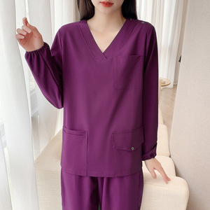 Uniformes médicos de nuevo estilo, conjuntos de uniformes médicos con cuello en V y cuello abierto, trajes de enfermería, uniformes hospitalarios - Product Image 6