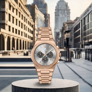 Montre sportive à quartz en acier inoxydable avec fonction de calendrier Construction extérieure durable et mouvement Miyota à cadran en cristal de 9mm - Product Image 2