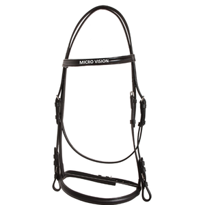 <b>Top</b> Notch Craftmanship Black Brown Raised Eventing Leather Horse English Bridle Stitched, Adjustable Dressage Horse Bridle - Product Image 5