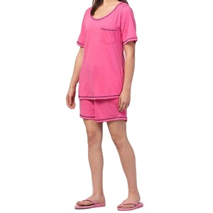 Conjunto de Dos Piezas para Mujer, Top de Manga Larga y Pantalones Cortos, Verano, Poliéster/Algodón, Bordado, Ecológico, con Capucha, Corte Regular, Color Liso, Casual 2026 - Product Image 3