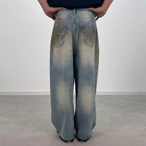 Pantalon baggy en denim pour hommes, délavé à l'acide, coupe ample, commandes OEM, toutes les couleurs personnalisées disponibles, vente en gros personnalisée - Product Image 5