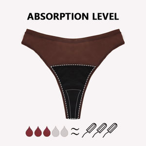 Comodo Perizoma Mestruale a Vita Alta per Donne, Quattro Strati <span class=keywords><strong>Super</strong></span> Assorbenti, Riutilizzabile, Antiperdita per il Ciclo - Product Image 4