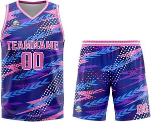 Fabrication professionnelle hommes basket-ball uniforme de haute qualité respirant Pakistan fait basket-ball uniforme à vendre - Product Image 2