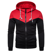 Sweat à capuche homme tendance automne-hiver, couleur unie personnalisable, en molleton coton/polyester, séchage rapide, respirant, style streetwear, faible MOQ