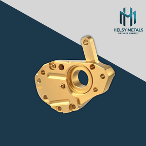 Boîtier d'engrenage en laiton fraisé VMC professionnel, support de levier haute résistance avec alésages d'alignement de précision pour usage industriel - Product Image 2