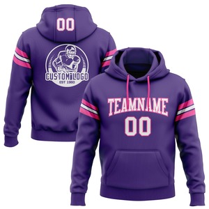 Direct Industry Wholesale 3D Embroidered Custom Stitched <b>Purple</b> Gold-Black Football Pullover <b>Sweatshirt</b> Hoodie - Product Image 2