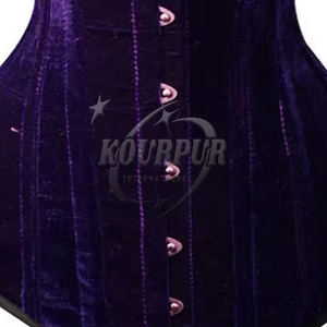 Corsé de Mujer de Alta Calidad Hecho a Medida, Disponible a Precio de Mayoreo, Hecho con Terciopelo por Kourpur International - Product Image 4