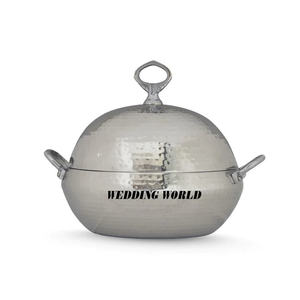 Réchaud alimentaire en métal à double paroi, excellente qualité, fait à la main, casserole classique, élégante, décorative, fournitures alimentaires, fondue - Product Image 1