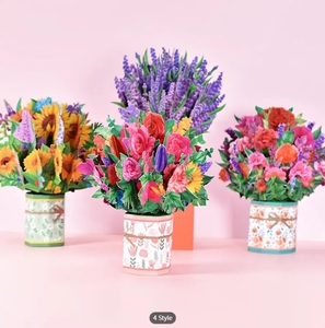 3D Pop Up การ์ดกระดาษดอกไม้ช่อดอกไม้การ์ดอวยพรของขวัญผู้หญิง<span class=keywords><strong>เจ้านาย</strong></span>เพื่อนผู้ปกครอง<span class=keywords><strong>วัน</strong></span><span class=keywords><strong>เกิด</strong></span>ครบรอบ - Product Image 2