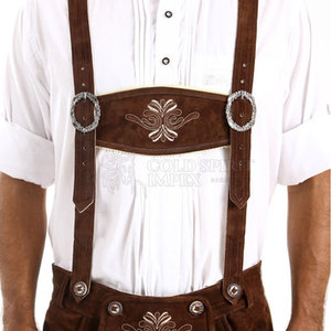 Hommes du fabricant professionnel Lederhosen Design personnalisé motif solide bas quantité minimale de commande nouveau Stock du Pakistan - Product Image 5