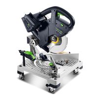 Kit combiné sans fil Festool SYMC 70 4.0 EBI-Plus 220-240V avec perceuse Li-ion 4.0Ah, scie à onglet symétrique 216mm, moteur à percussion et batterie