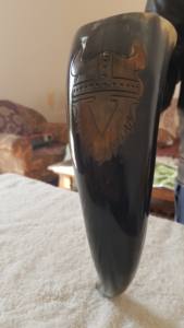 Viking boire corne tasse corne de buffle écologique religieux Logo personnalisé idéal pour les garçons d'honneur en gros cadeaux médiévaux faits à la main - Product Image 3
