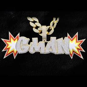 Chaîne de pendentif personnalisé personnalisé en argent 925 VVS Moissanite Hip Hop pendentif visage glacé pour hommes bijoux - Product Image 2