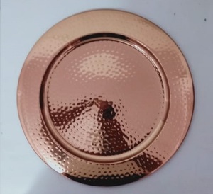 Platos de Presentación de Acero Inoxidable de Lujo, Decorativos para Eventos, Diseño Martillado, Tamaño Personalizado, Gran Venta - Product Image 1