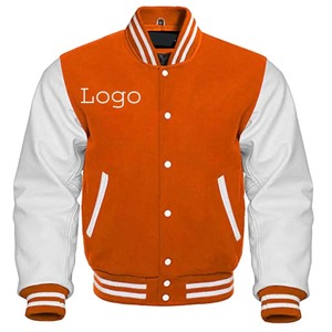 New Arrival <b>Men's</b> Wool Varsity <b>Jackets</b> with Custom Design Long Sleeves Plain Casual Winter Wear Baseball Inspired Chaps - Product Image 1