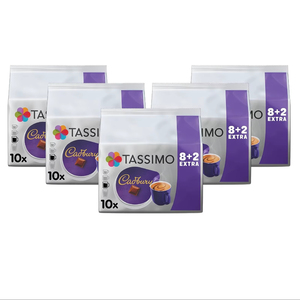 Cápsulas de Chocolate Caliente Tassimo Cadbury x10 (Paquete de 5, Total 50 Bebidas) - Product Image 1