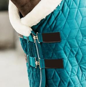 Alfombra de caballo de terciopelo esmeralda/Manta acolchada con piel de oveja 100G 200G 300G archivado poliéster personalizable último diseño - Product Image 6