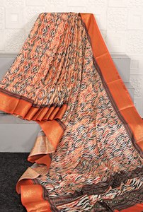 Hermosos Saris de Fiesta para Mujer en Viscosa Khadi, Yute y Seda Suave con Materiales Reciclados - Product Image 3