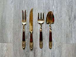 Cuillère en laiton de luxe pour salade et logo personnalisé ensemble de couverts cuillère et fourchette en laiton salade moderne pour prix de gros - Product Image 5