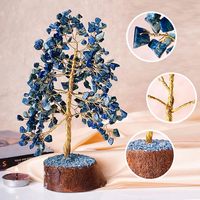 Arbre en cristal fait main, Bonsaï décoratif, Pierres de Lapis Lazuli, REIKI, Feng Shui, Artisanat d'ambiance Yoga, Objets de collection, Décoration intérieure KALA