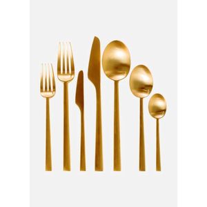 Juego de cubiertos de metal de acero inoxidable con mango de resina para cena, almuerzo, fiesta, cuchara, tenedor, cuchillo, diseño personalizado moderno - Product Image 2