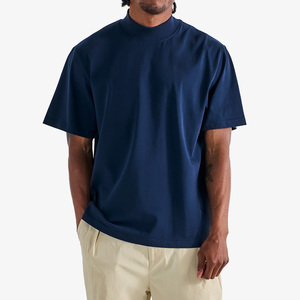 Camiseta de algodón puro en blanco personalizada al por mayor para hombre, camiseta ligera de algodón orgánico 100% con logotipo personalizado para hombre, camiseta de media manga - Product Image 1