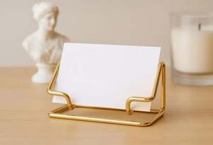 Porte-cartes de visite en métal décoratif en laiton AK en finition polonaise pour décor d'hôtel/décor de restaurant - Product Image 6