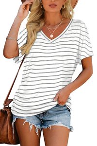 Nuevo diseño 2024, camisetas de gran tamaño para mujer, camisetas con cuello en V para mujer, Camisetas hechas en Pakistán para mujer - Product Image 5