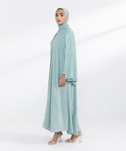 Abaya musulmane sur mesure pour femmes, tissu de haute qualité, grande taille, printemps, anti-UV, respirante, décontractée, moderne, légère - Product Image 3