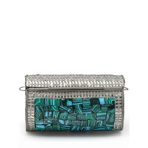 Bolso de Mano Decorativo de Terciopelo con Mosaico, Duradero, Ligero y Moderno, con Pedrería, Hecho a Mano en India, para Regalo de Boda o Fiesta, para Chicas - Product Image 3