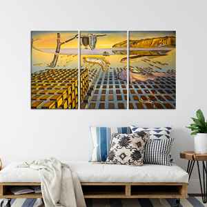 Impresión en lienzo de Salvador Dalí: El desintegrado de la perseverancia, JUEGO DE 3 LIENZOS - Product Image 1