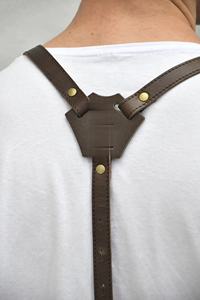 Tablier professionnel en cuir LPN-0085 pour hommes cadeau de nouvel an de travail du bois de forgeron personnalisé avec poches et sangles - Product Image 3